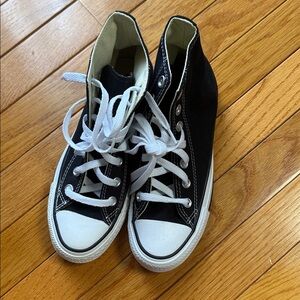 NWOT Converse Black and White High-Top Canvas Sneakers